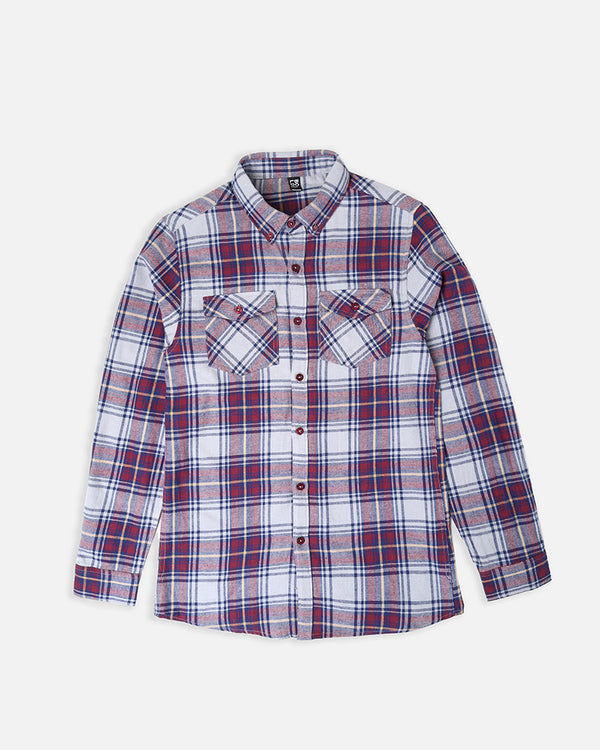 Mens Grey Check Causal Shirt