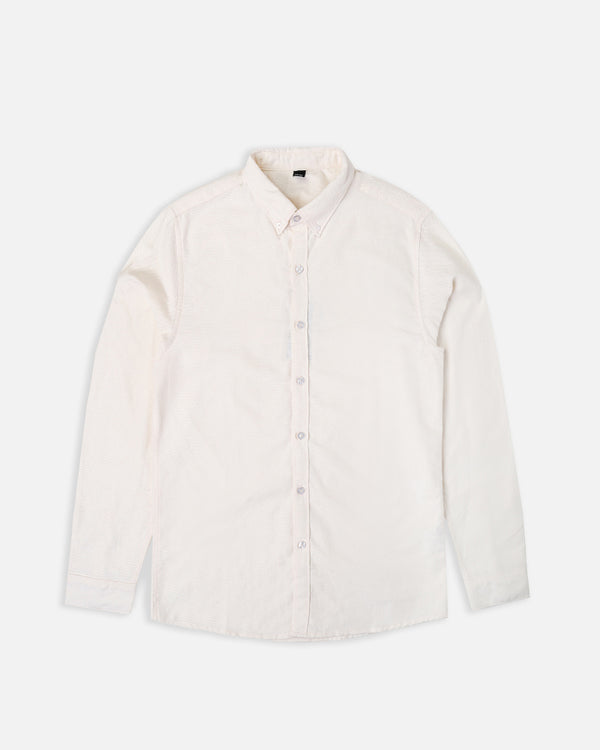 Mens Cream Colour Plain Causal Shirt