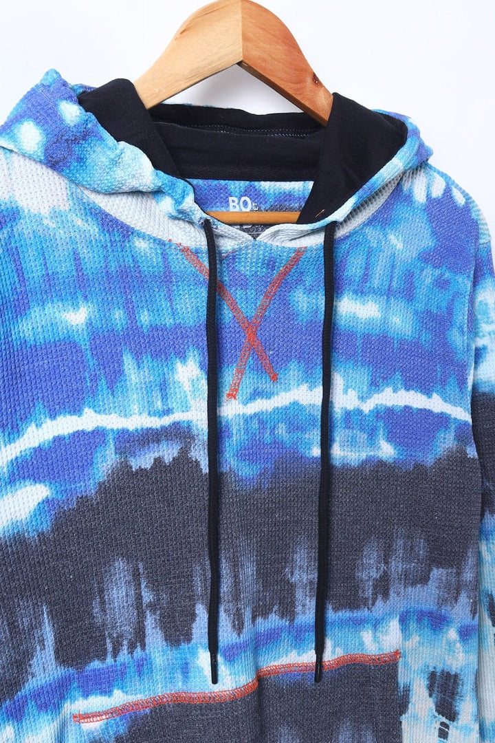 Bold Street Store -  Tie Dye Black and Blue Hoody