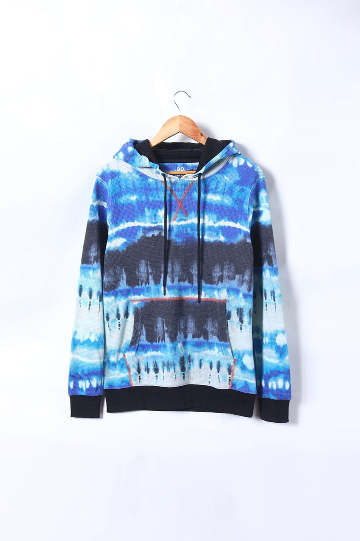 Bold Street Store -  Tie Dye Black and Blue Hoody