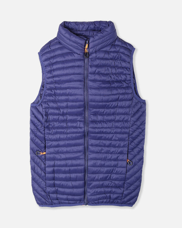 Sleeveless Puffer Jacket With Hood