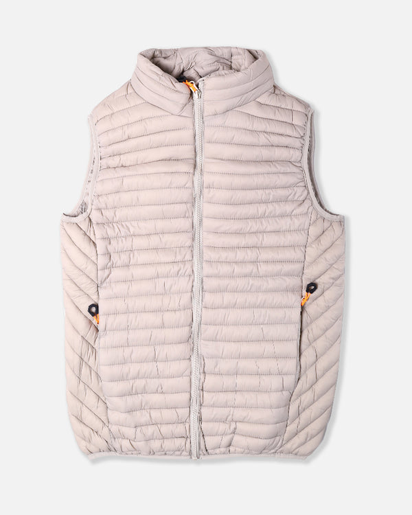 Sleeveless Puffer Jacket With Hood