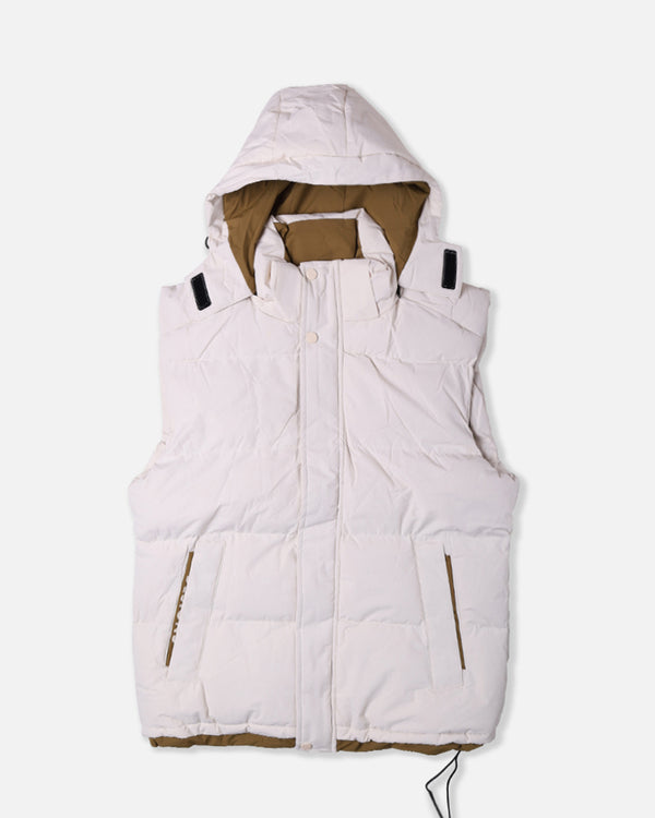 Sleeveless Puffer Jacket With Hood