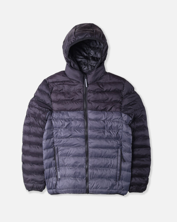 Mens Full Sleeve Puffer Jacket With Hood