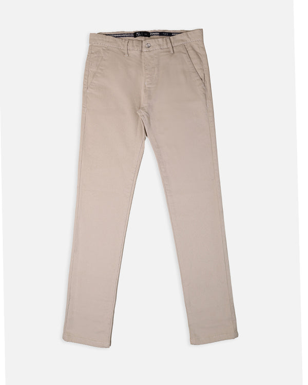 Men Beige Cotton Chino Pant