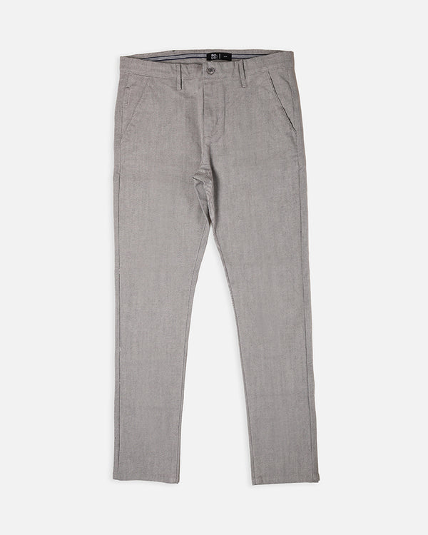 Mens Light Grey Cotton Chino Pant