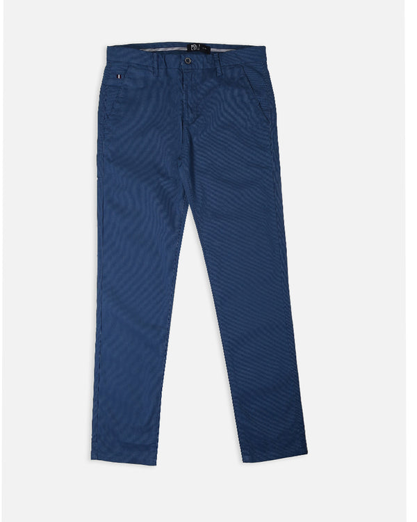 Men Blue Cotton Chino Pant