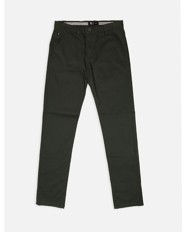 Mens Olive Cotton Chino Pant