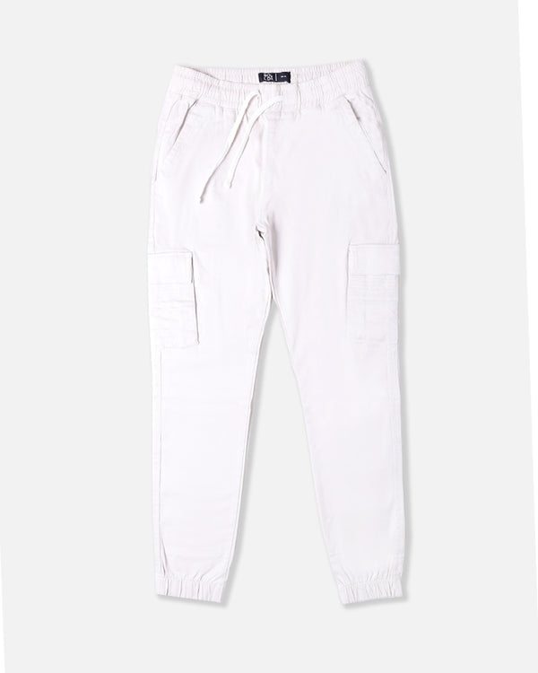 Mens Offwhite Cargo Pant