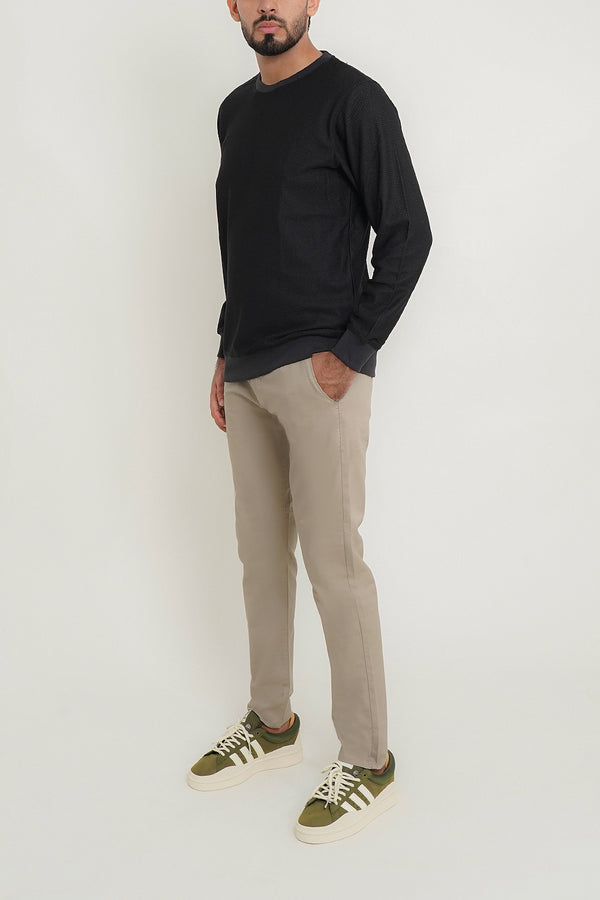 Men Khaki Cotton Chino Pant