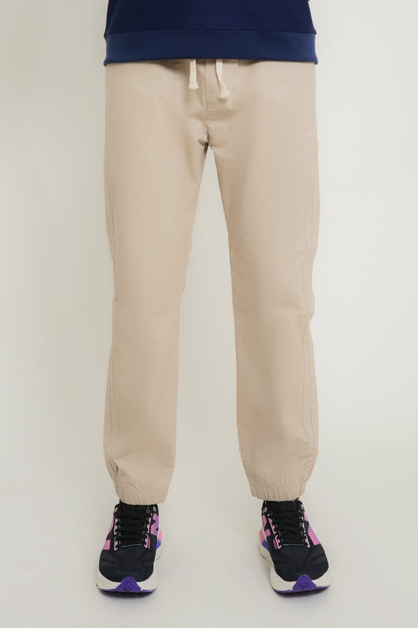 Men Cream Cotton Trouser