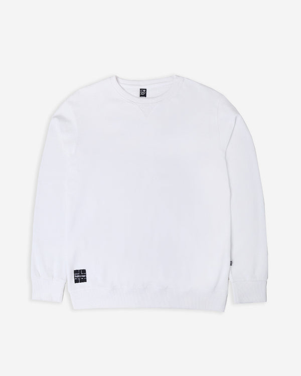 Men White Tharmal Sweat Shirt With Dtm Rib