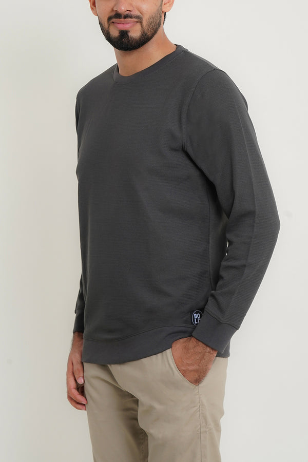 Mens Charcoal Sweat Shirt