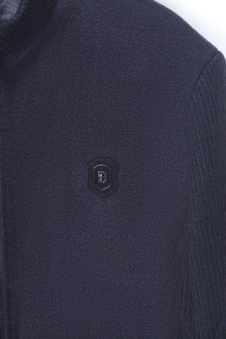 Bold Street Store -  Premium Wololen Velvet Blue Tone Jacket with Vertical Lines