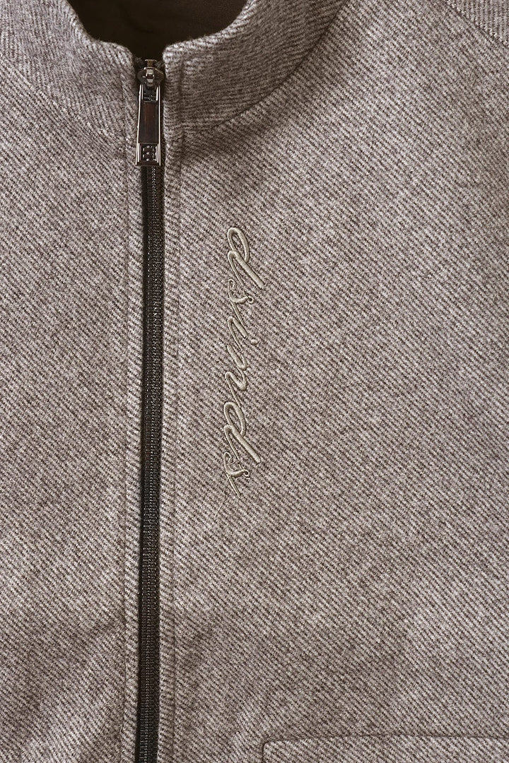 Bold Street Store -  Premium Wololen Velvet Light Grey Jacket with Lining Texture