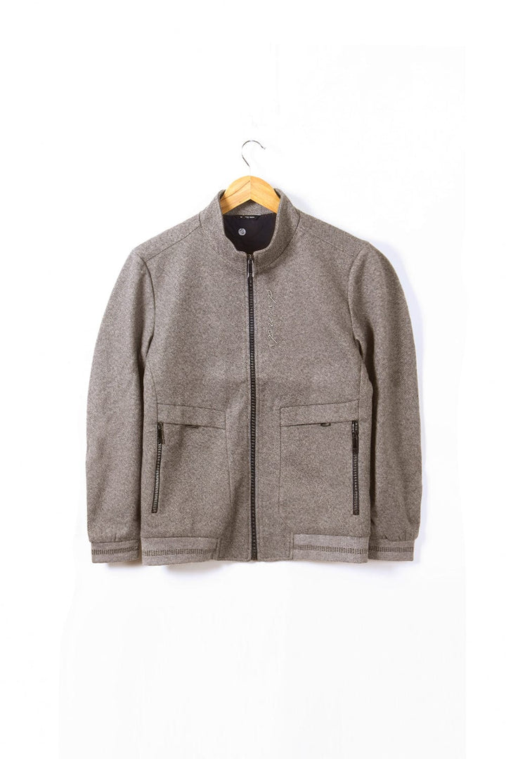 Bold Street Store -  Premium Wololen Velvet Light Grey Jacket with Lining Texture