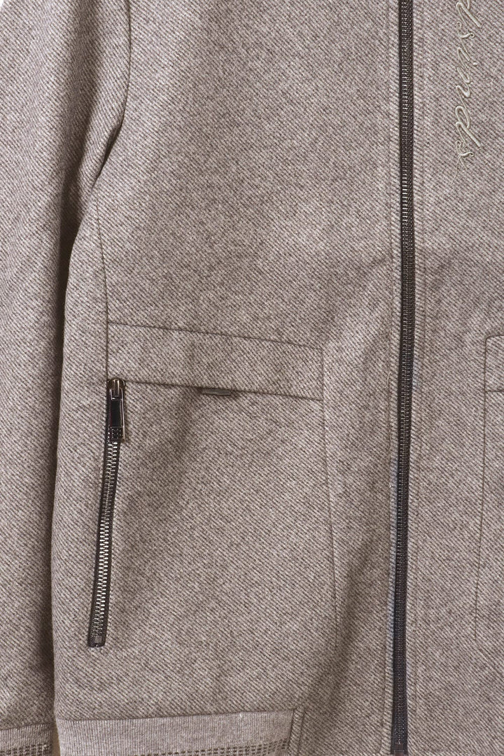 Bold Street Store -  Premium Wololen Velvet Light Grey Jacket with Lining Texture