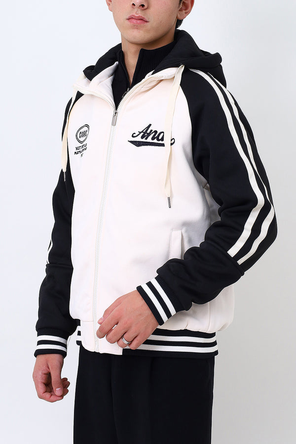 Men Cream Jacket With Hood