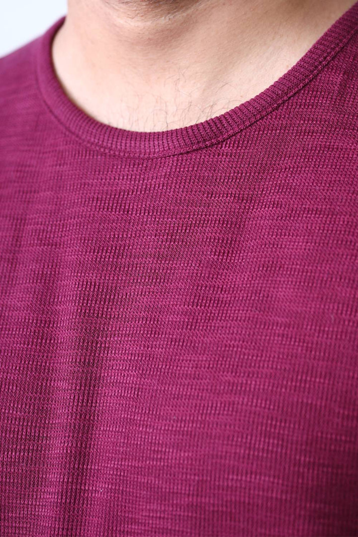 Bold Street Store -  Maroon Thermal Full Sleeve Sweat Shirt