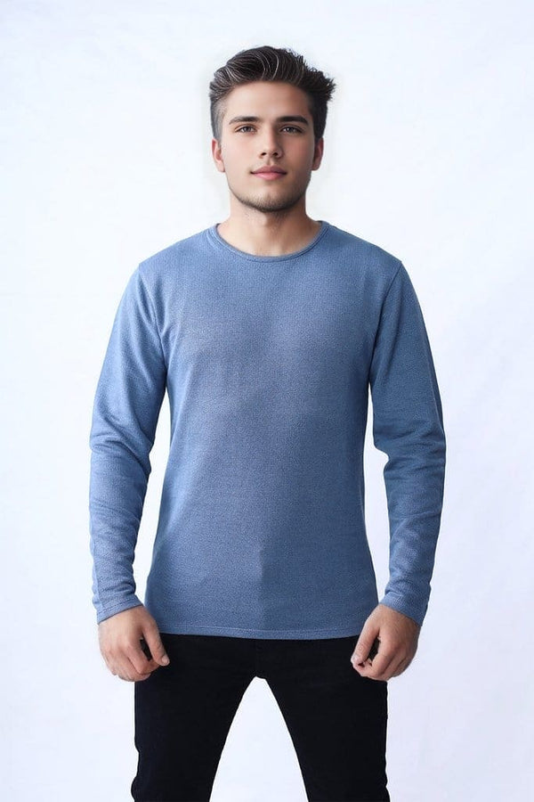 Bold Street Store -  Teal Thermal Full Sleeve Sweat Shirt