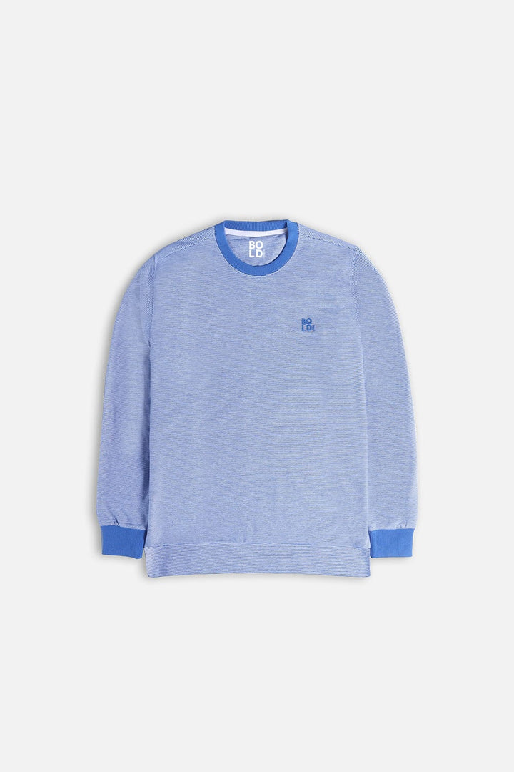 Bold Street Store -  Yarn Dyed Blue Sweat Shirt