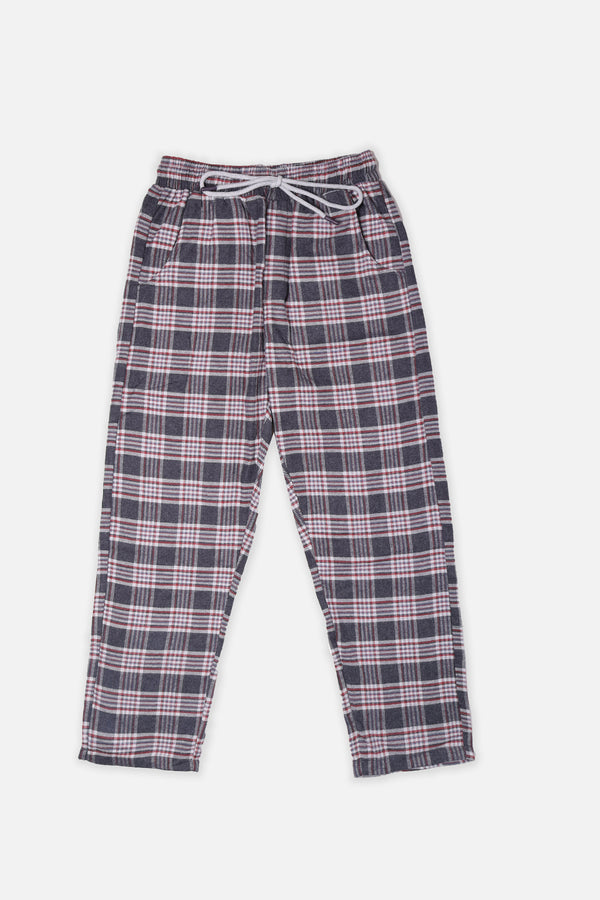 Men Charcoal Check Trouser
