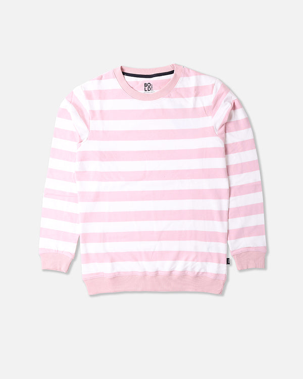 Women Pink And White Striper