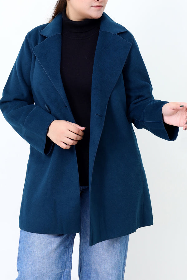 Women Teal Casual Coat