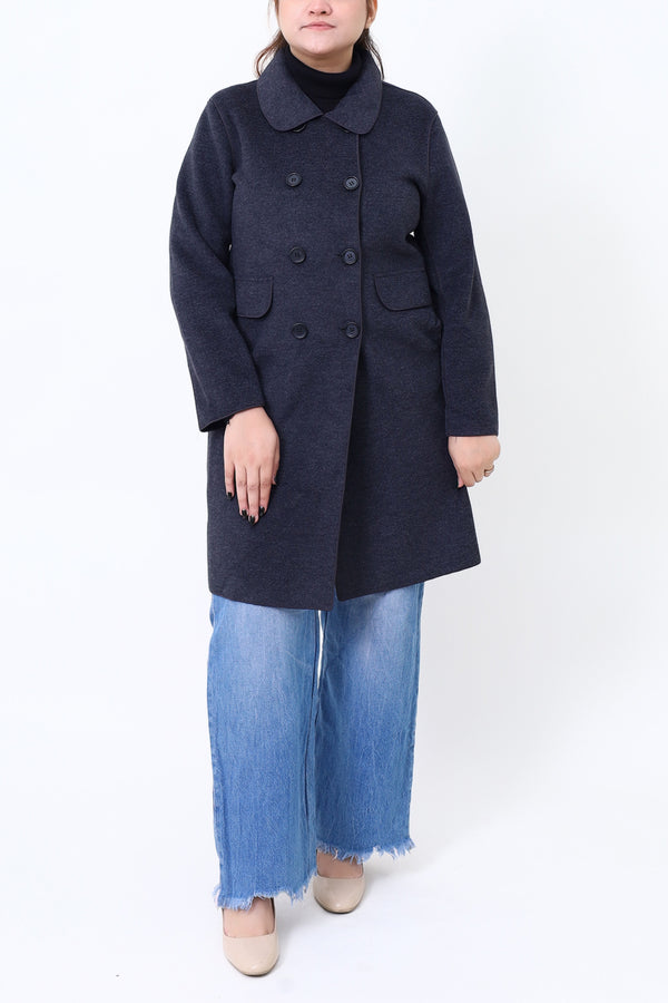 Women Charcoal Casual Coat