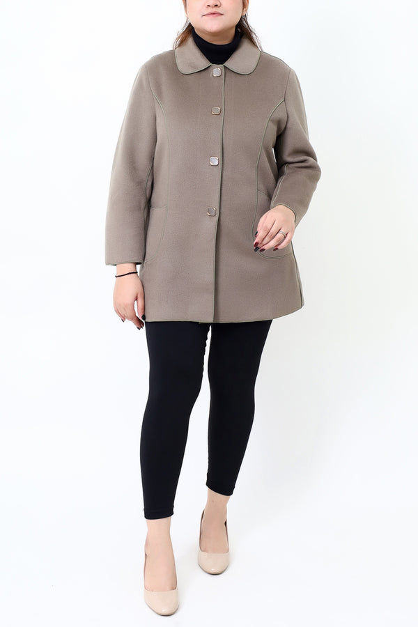 Women Pistachio Casual Coat