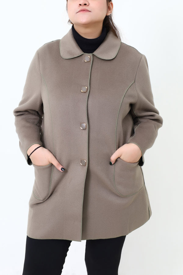 Women Pistachio Casual Coat
