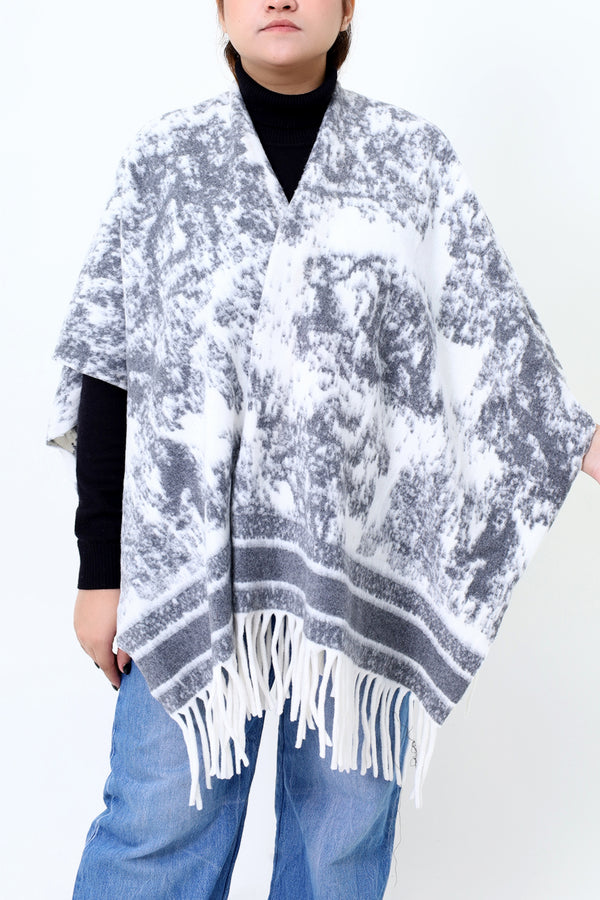Women White Cap Shawl