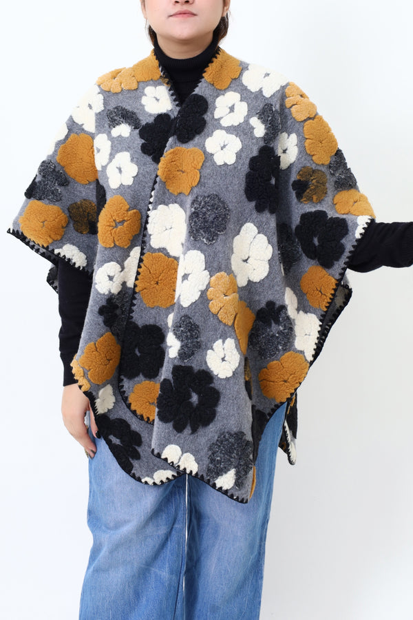 Women Grey Cap Shawl