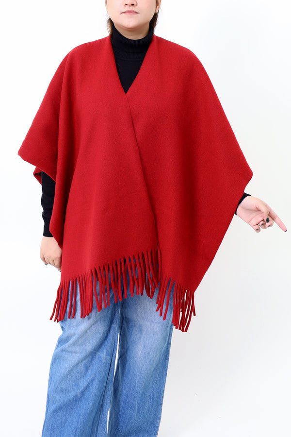 Women Mehroon Cap Shawl