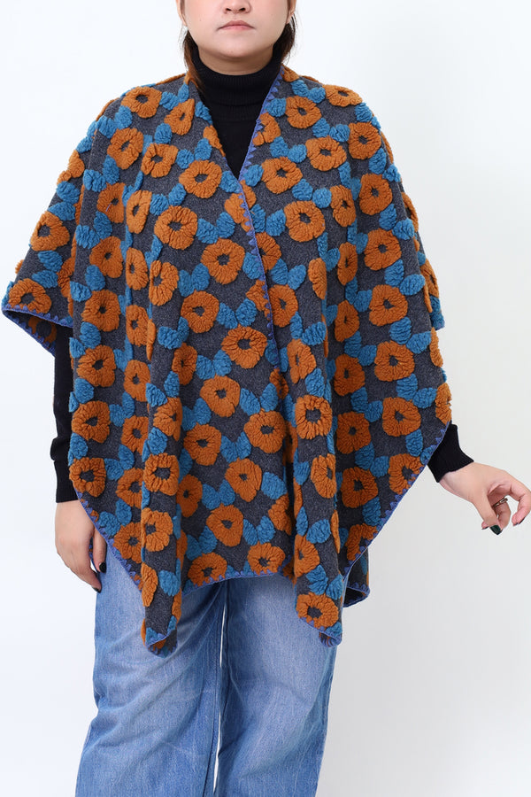 Women Charcoal Cap Shawl