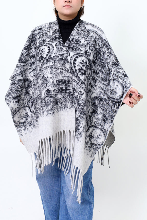 Women White Cap Shawl