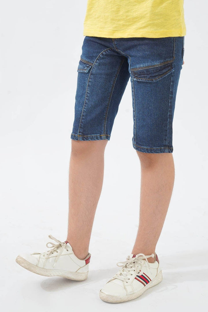 Bold Street Store -  Stretchable Doube Flap Denim Shorts