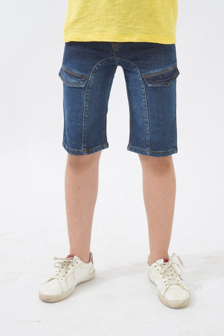 Bold Street Store -  Stretchable Doube Flap Denim Shorts