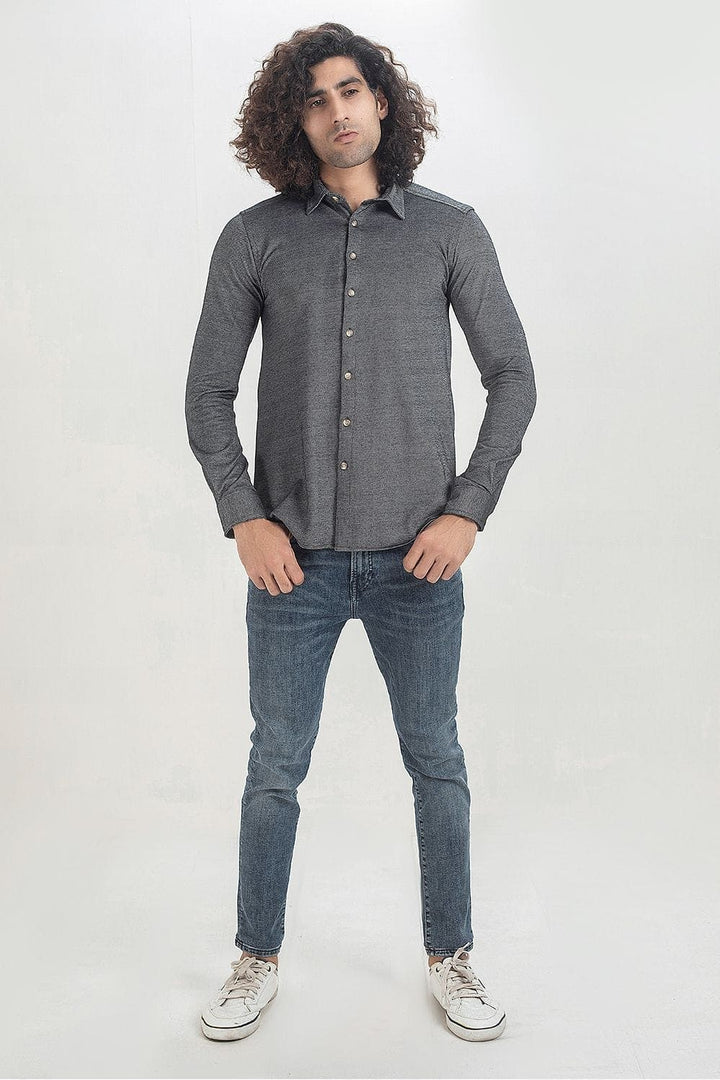 Bold Street Store -  Knit Fabric Classic Fit Shirt