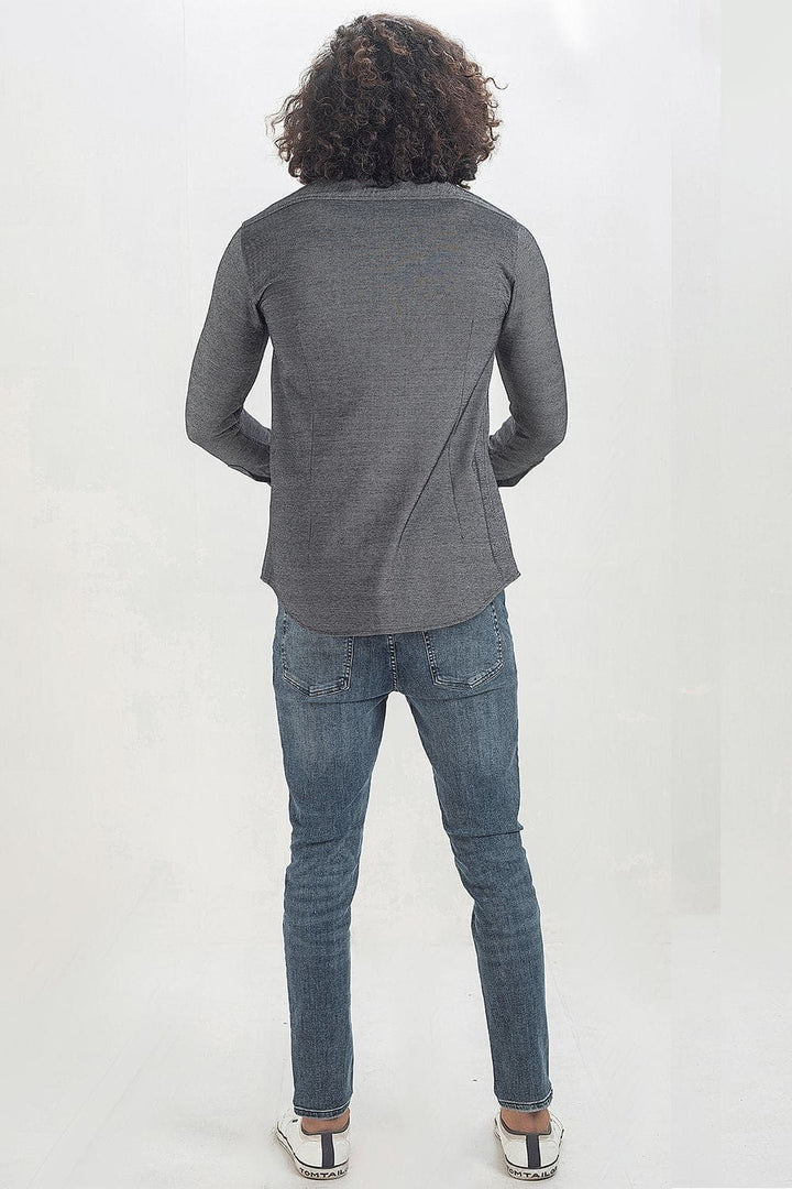 Bold Street Store -  Knit Fabric Classic Fit Shirt