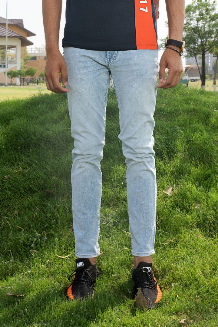 Bold Street Store -  Slim Fit Light Blue Wash Denim with Stretch Fabric